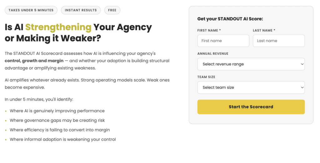 STANDOUT AI Scorecard