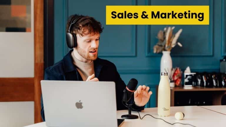 Callum Healey of Agents of Change recording sales and marketing advice